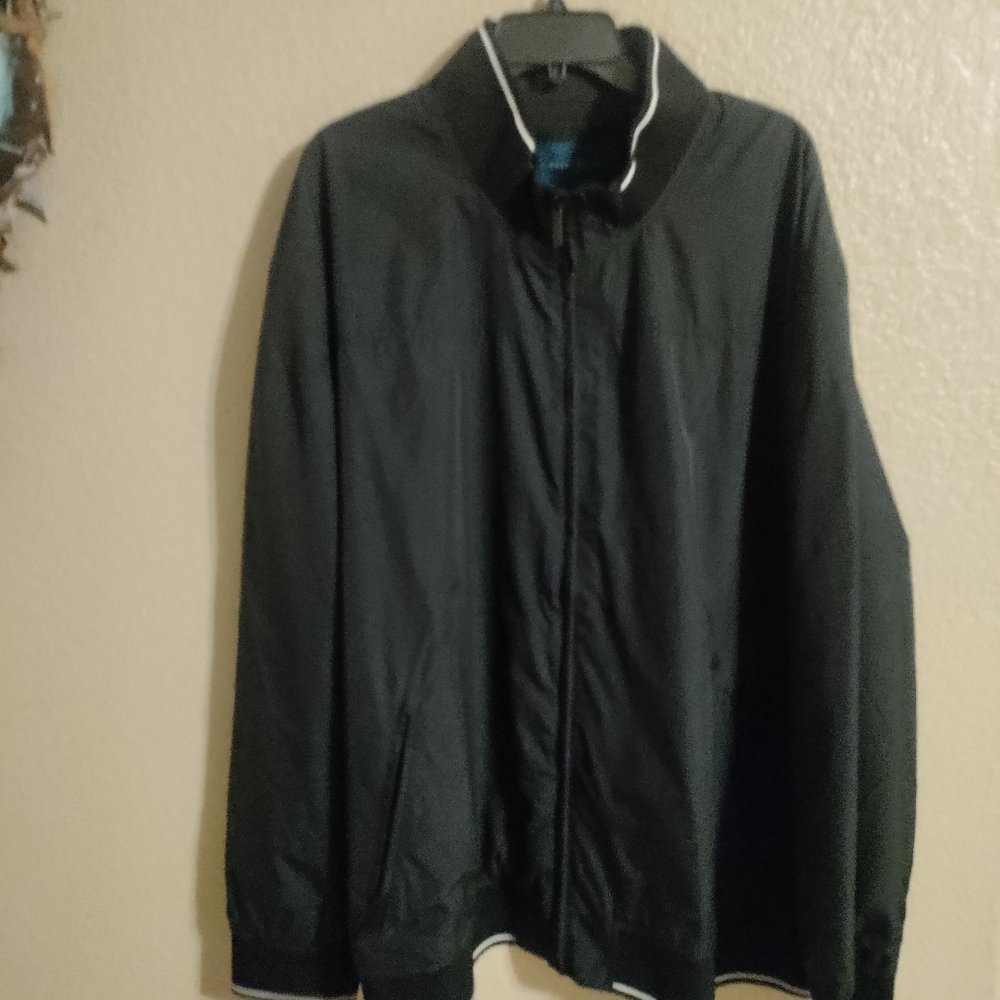 Perry ellis light weight black jacket 3xlt rare
